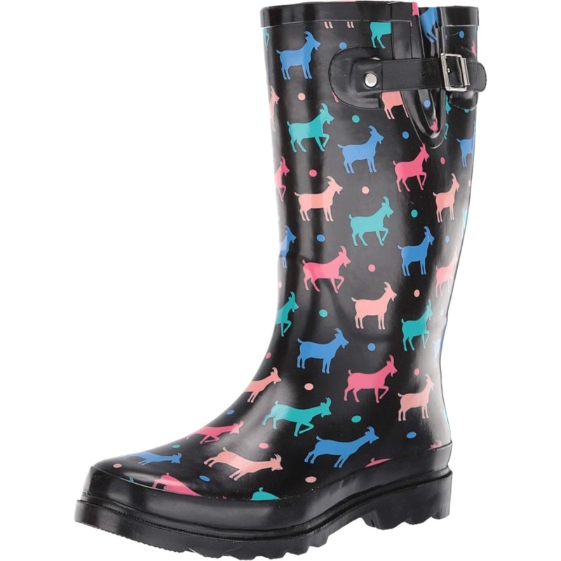 Western Chief Printed Tall Waterproof Rain Boot(Dotty Goat) - Western Chief